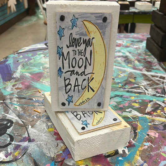 To The Moon & Back Happy Block