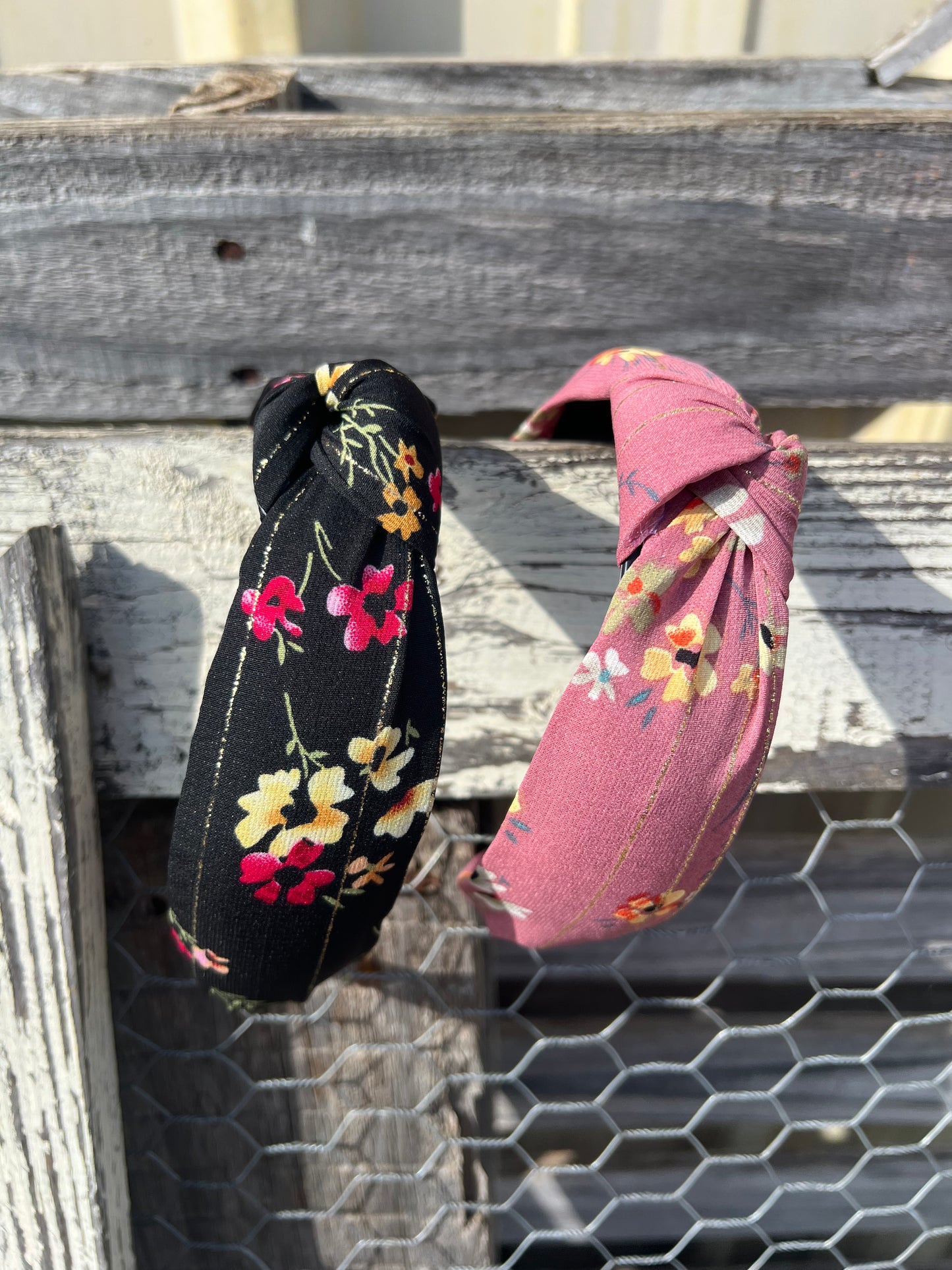 Gold Accent Floral Headbands