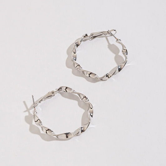 TWIST HOOP EARRINGS