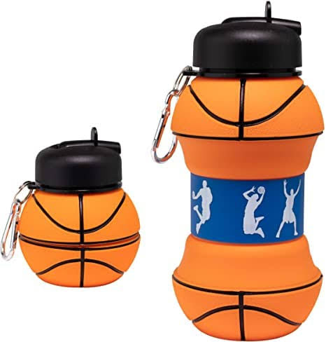 Basketball Collapsible Water Bottle