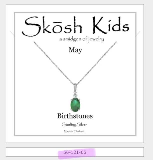 Silver Birthstone Necklace