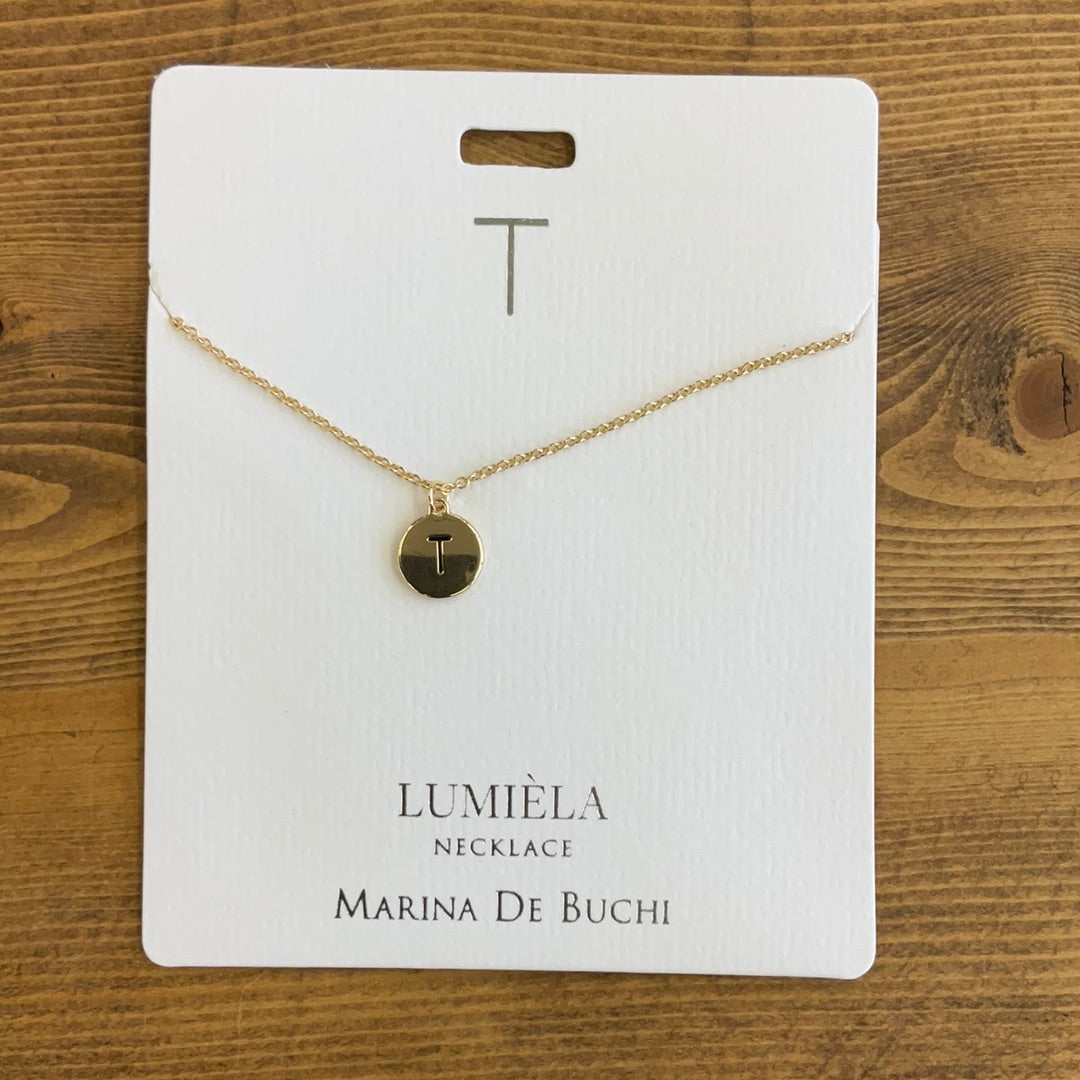 Initial T Necklace