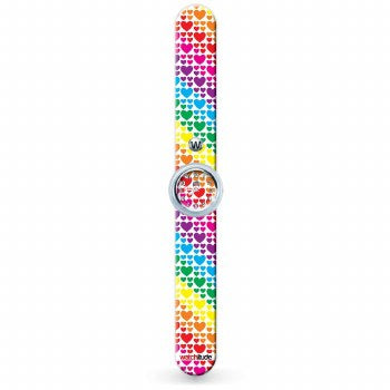 Rainbow Hearts Slap Watch