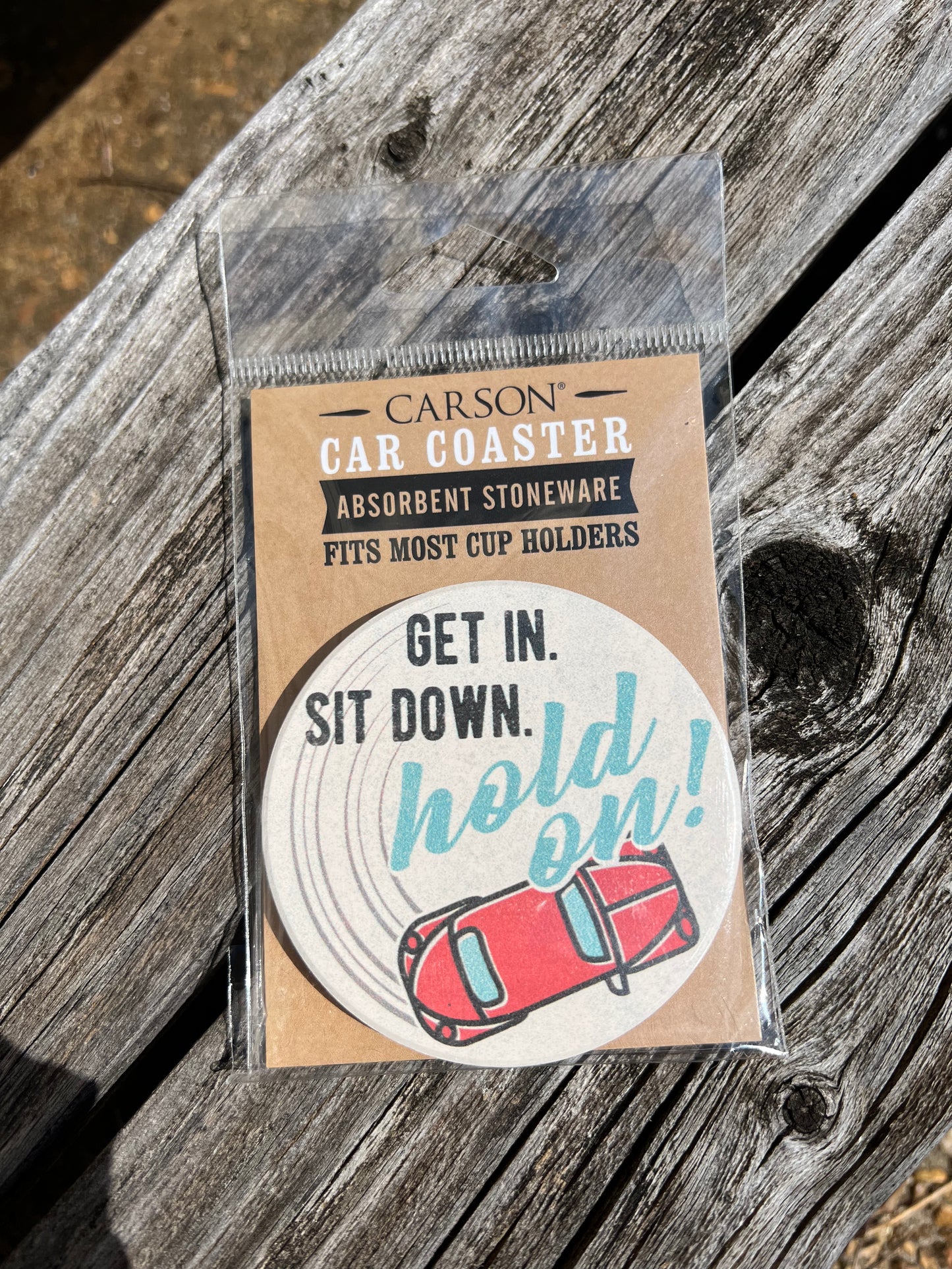 Hold On Car Coaster