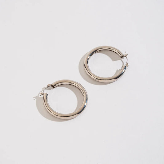 LARGE TUBE HOOP EARRINGS