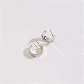 SMALL FLAT HOOP EARRINGS