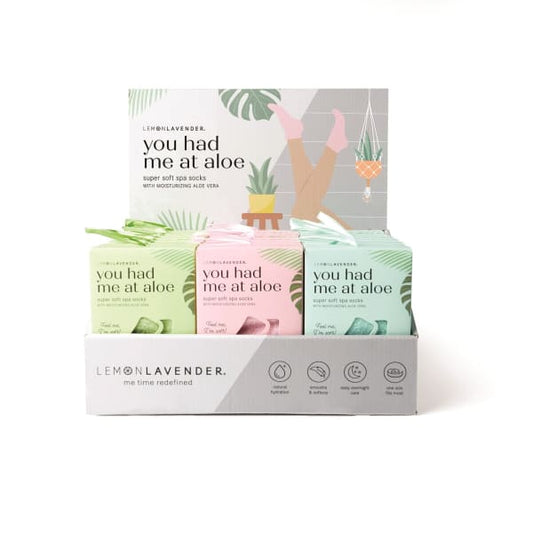 Lemon Lavender + You Had Me at Aloe Super Soft Spa Socks