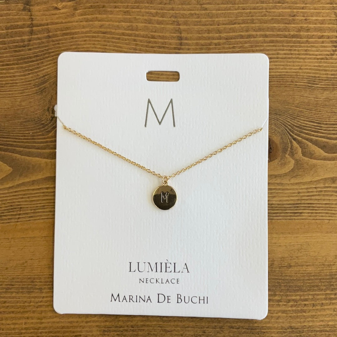 Initial M Necklace