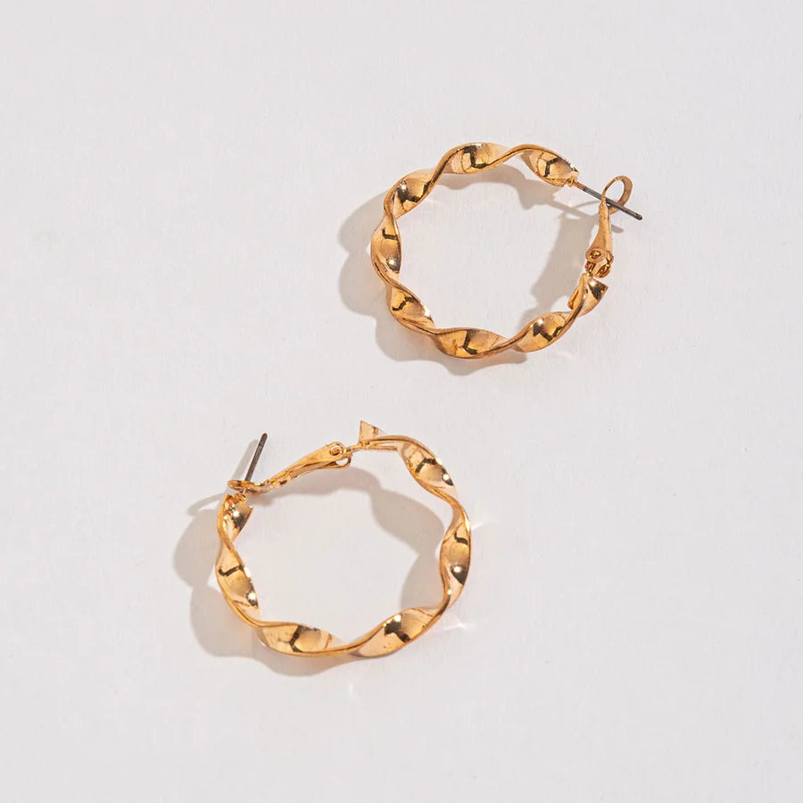 TWIST HOOP EARRINGS