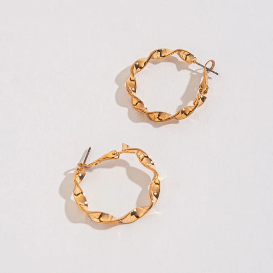 TWIST HOOP EARRINGS