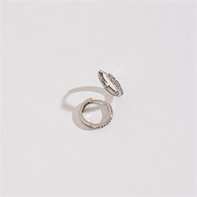SMALL PAVE STYLE HOOP EARRINGS