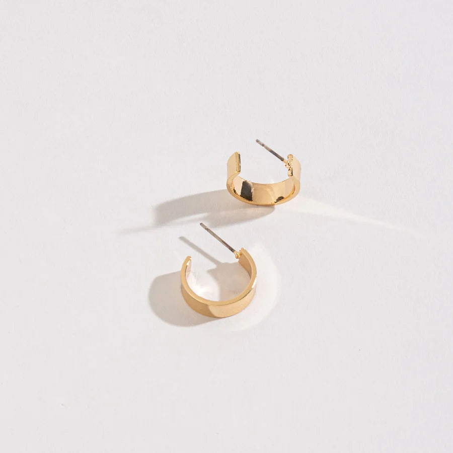 SMALL FLAT HOOP EARRINGS