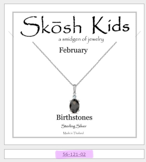 Silver Birthstone Necklace