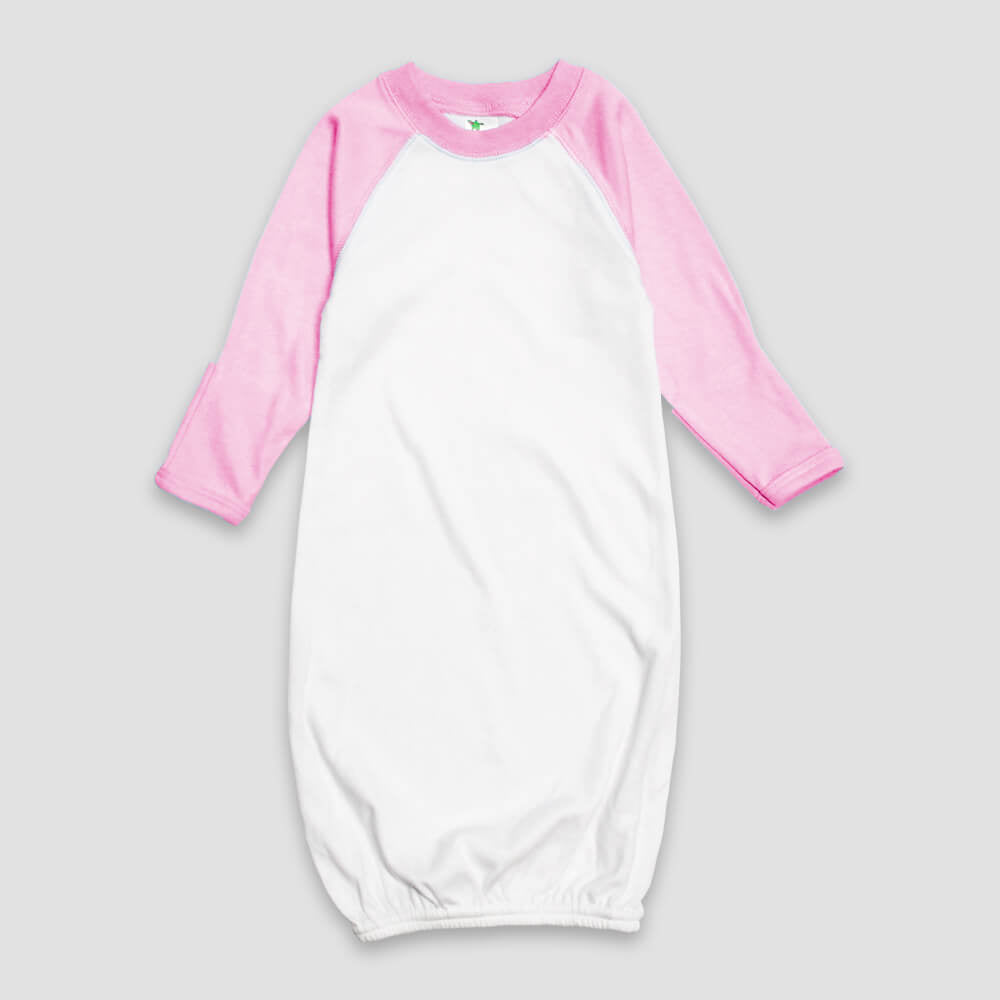 Baby Raglan Sleep Gowns with Mittens