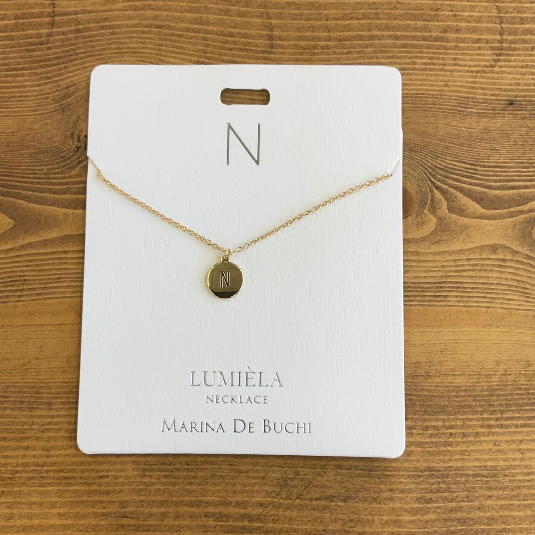Initial N Necklace