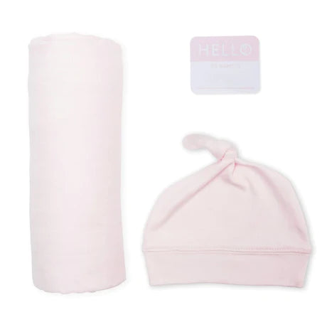 Hello World - Swaddle, Hat & Sticker