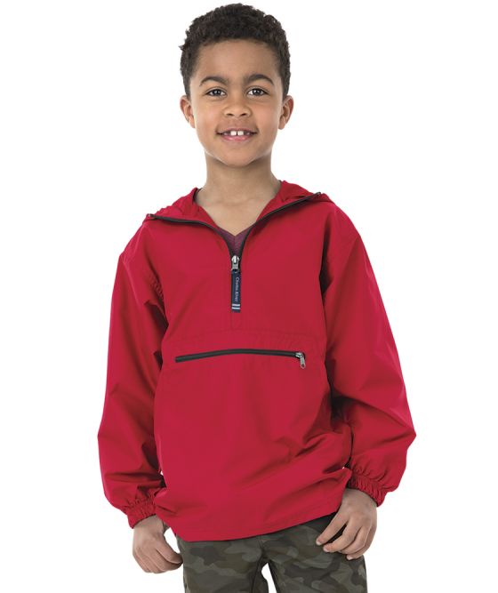 Youth Pack-N-Go Red Pullover Raincoat