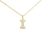 Gold CZ Large - Initial Necklaces