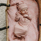 Solid Mauve Bamboo Baby Knot Gown & Hat: Newborn / 7-14lbs+