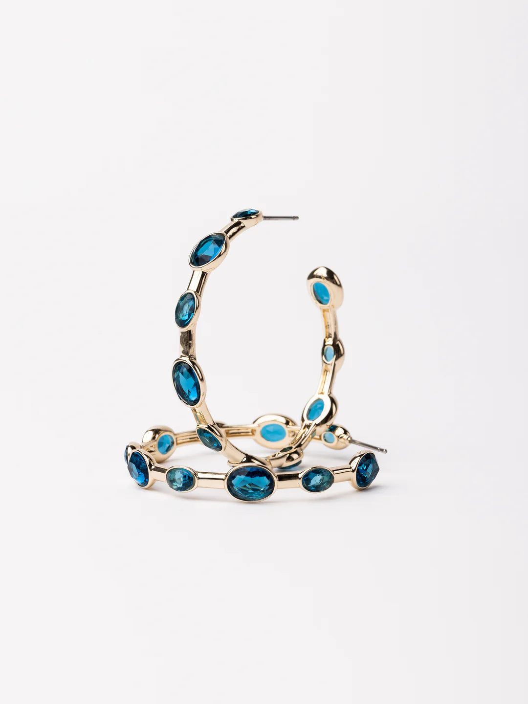 Teal Large Hoop