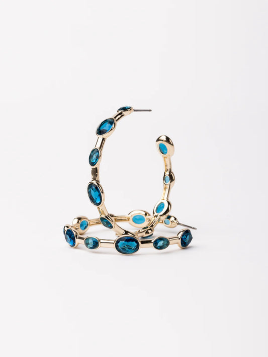 Teal Large Hoop