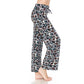 Multi Print Leopard Pajama Pants with Drawstring