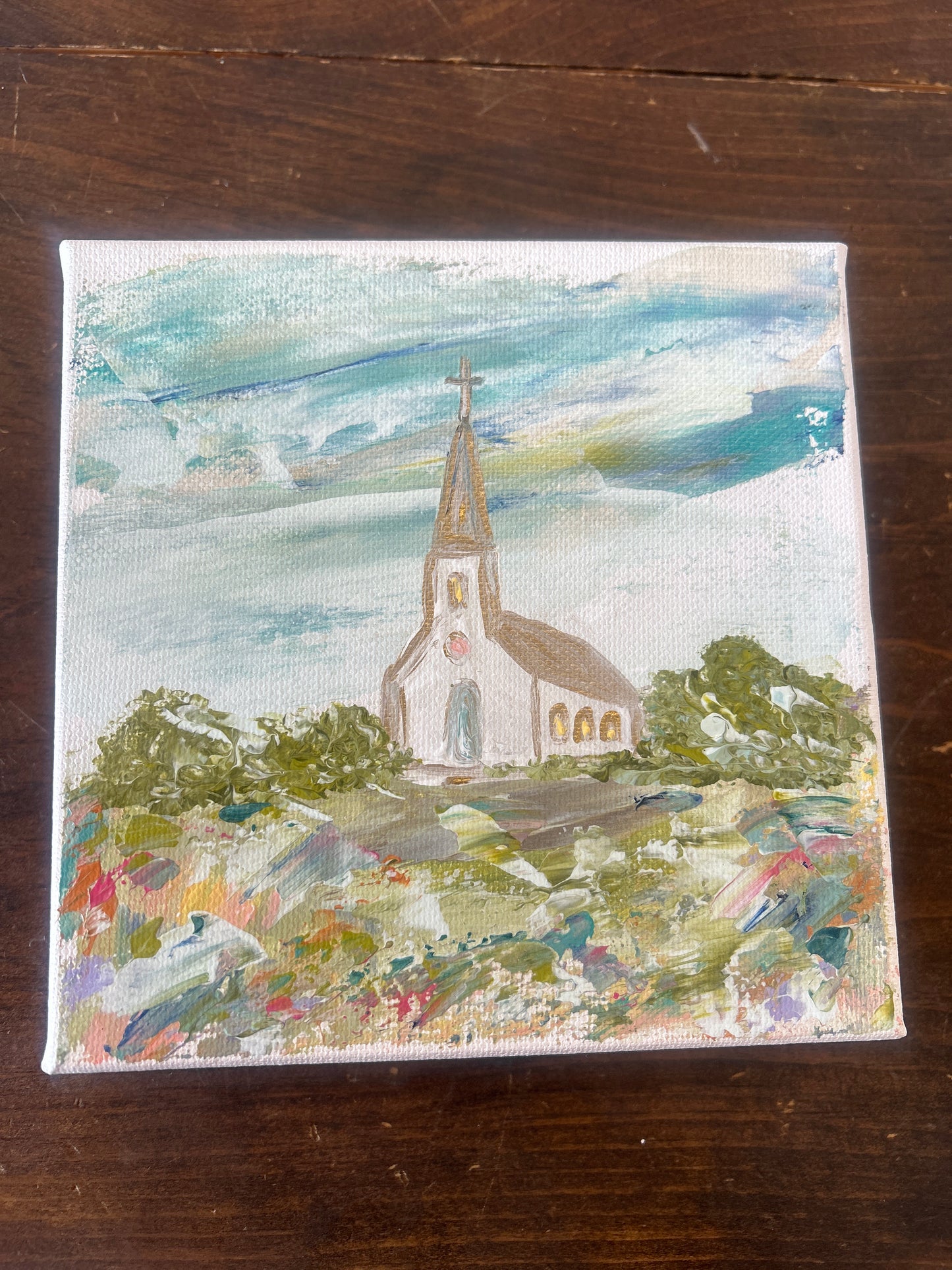 Little White Church Canvas