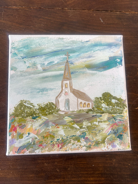 Little White Church Canvas