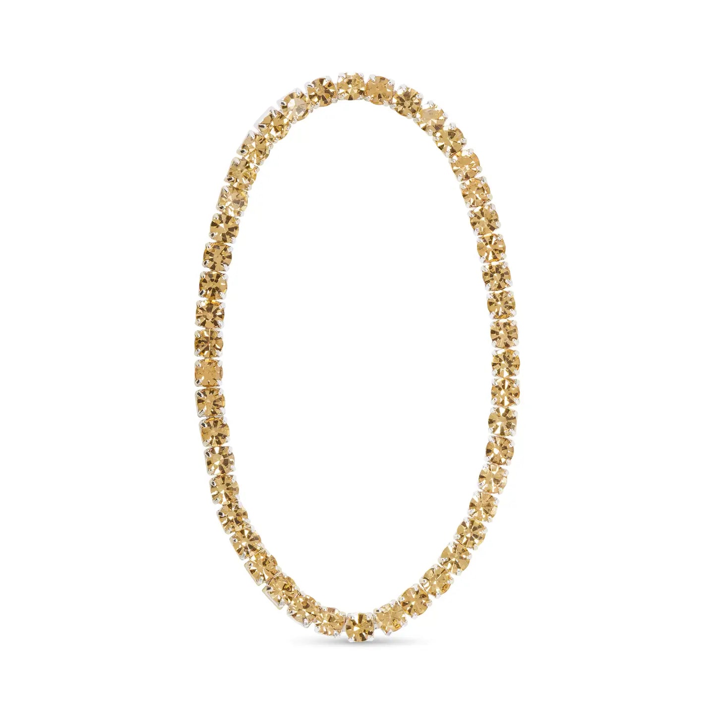 Silver Amber Stretch Tennis Bracelet