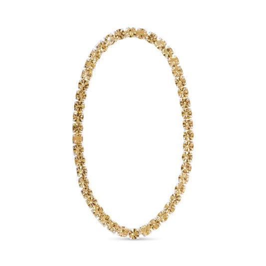 Silver Amber Stretch Tennis Bracelet