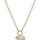 Gold Chain Pendant Necklace & Earring Set