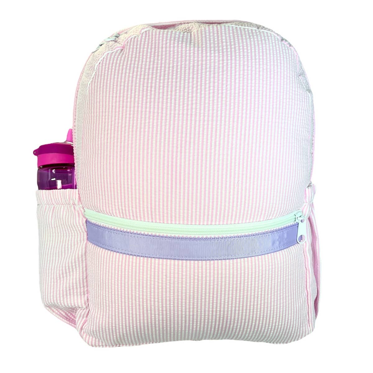 Princess Seersucker Medium Backpack w/ Pocket | Mint