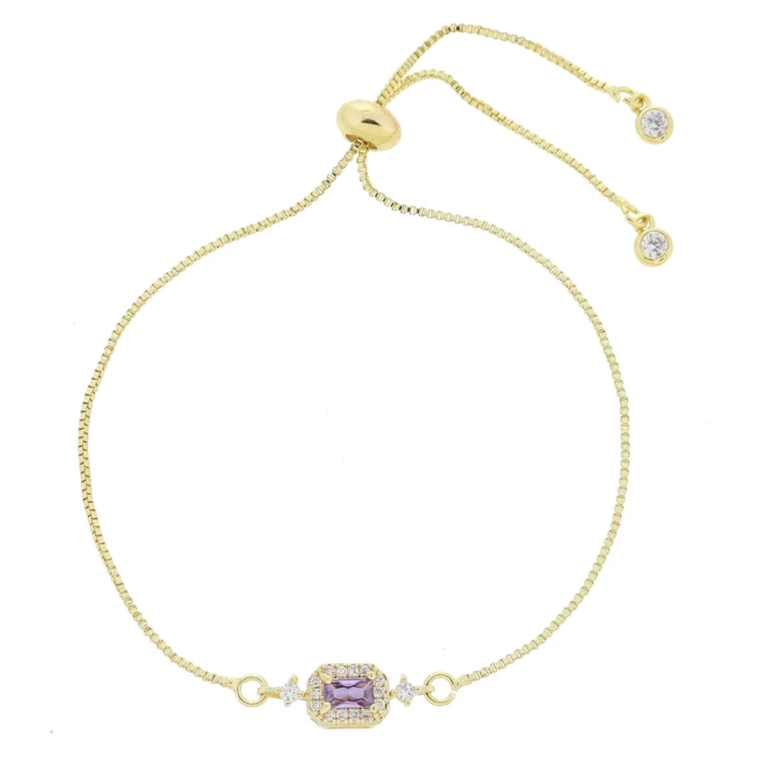 My Month Is Gold 18K Mini Crystal Birthstone Bracelet