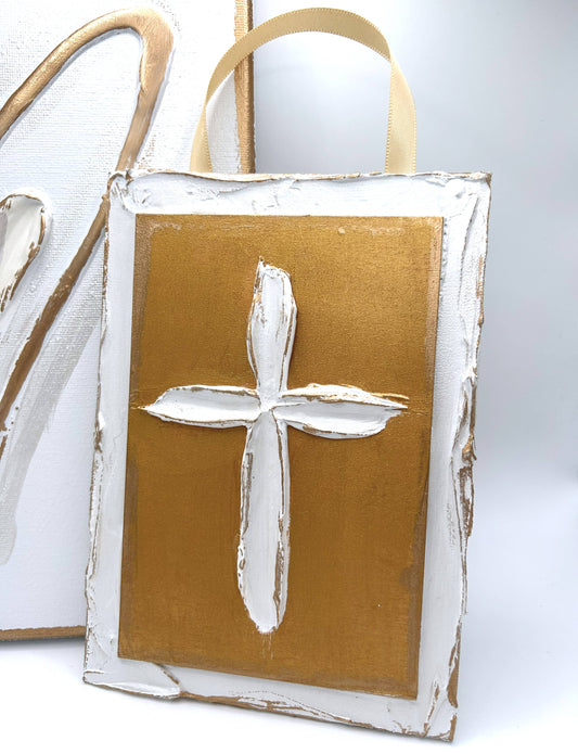 Gold Cross panel | Valentine Easter love wedding mother's