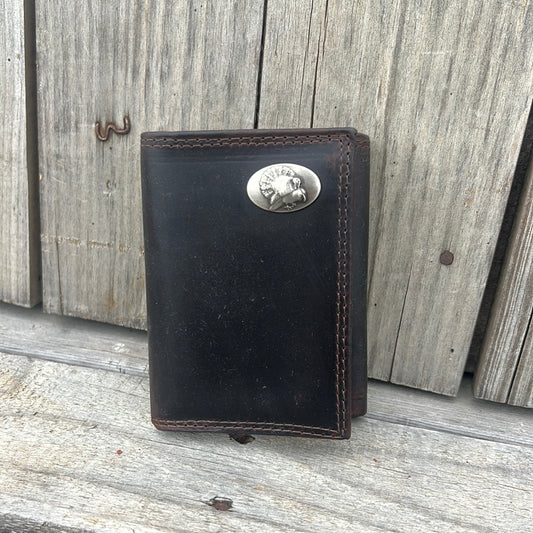 Zep-Pro + Light Brown Crazy Horse TriFold Wallet