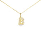 Gold CZ Large - Initial Necklaces