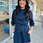 Midnight Cable Knit Mini Dress