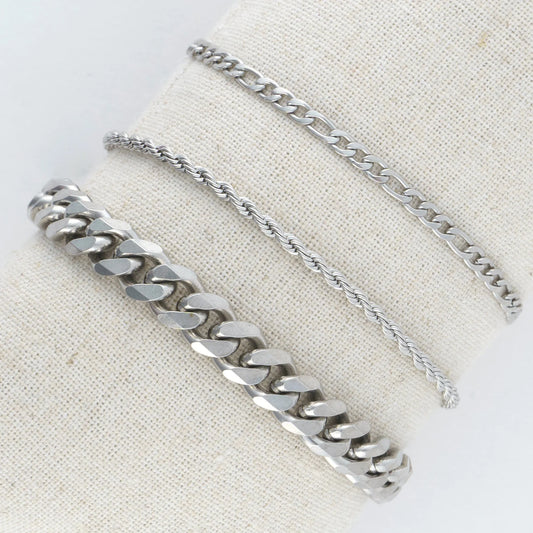 Silver Chunky Fargo Bracelet