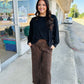 Brown Leopard Print Wide Leg Pants