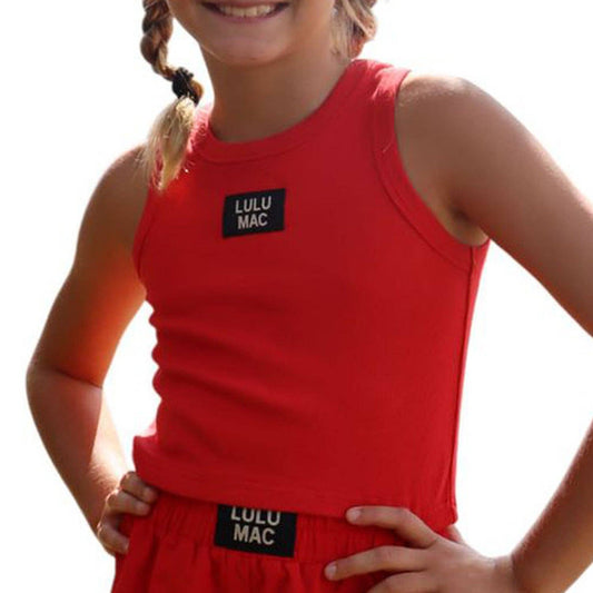 KIDS SOLID TANK: RED / Youth