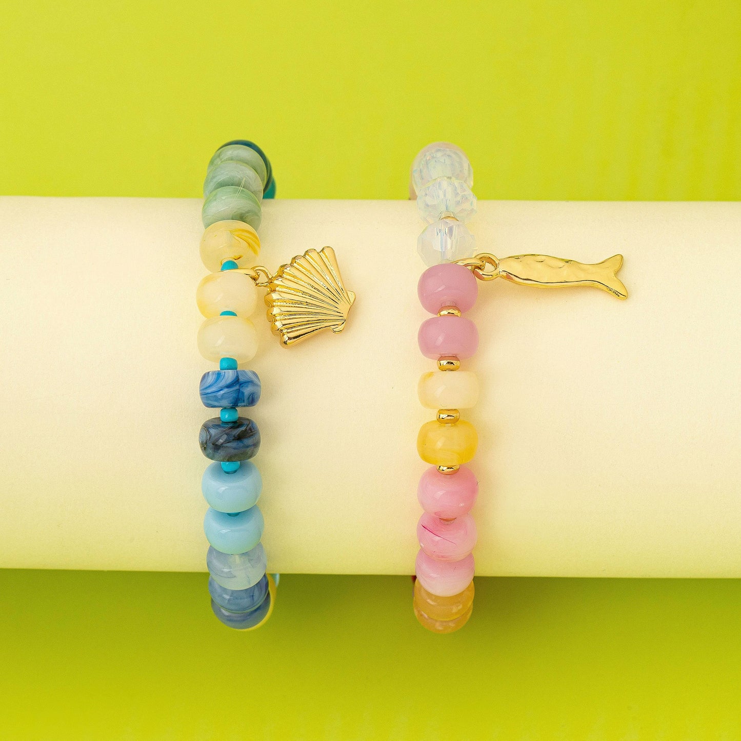 Nautical Multi-Color Beaded Bracelet Set