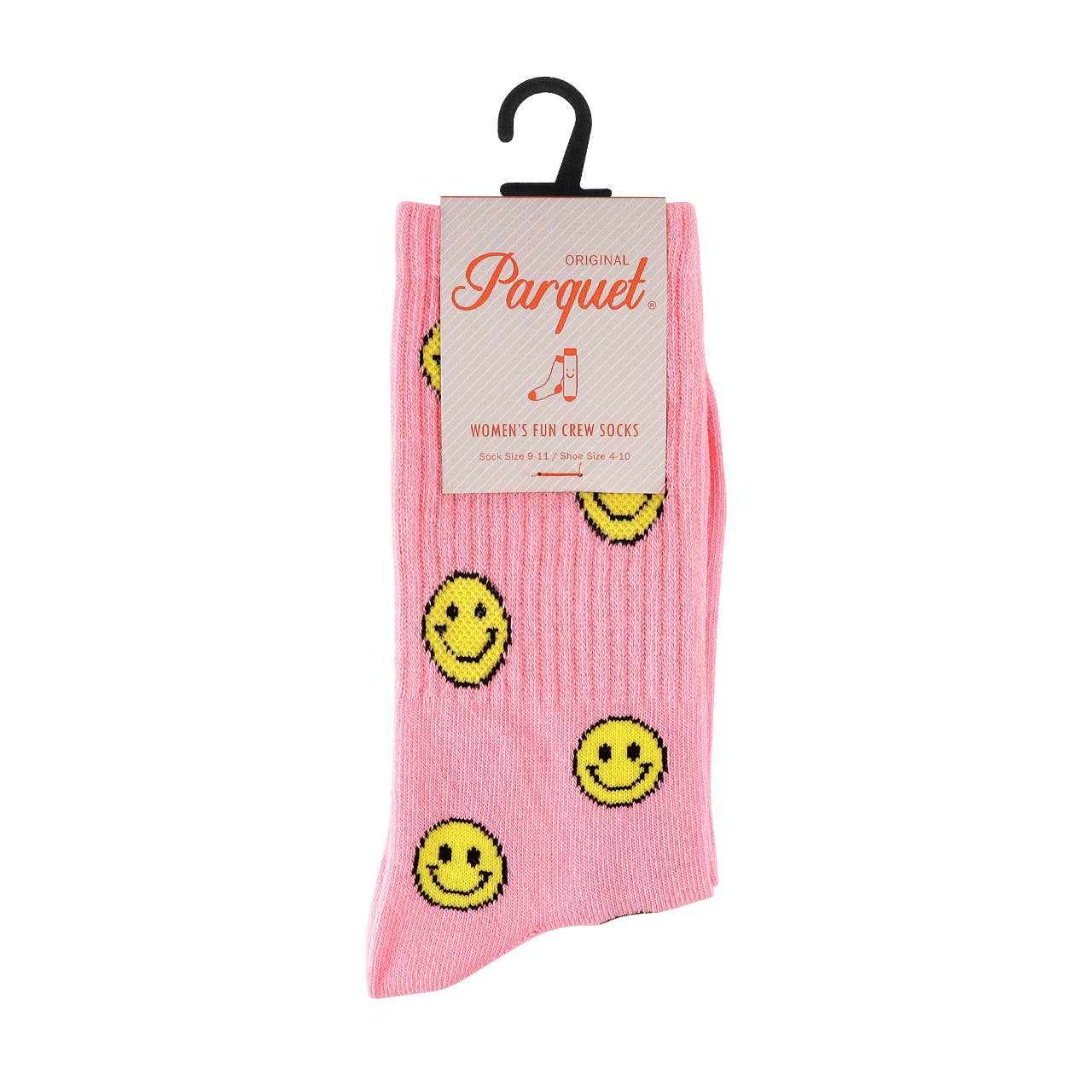 Women's Pink Smiley Face Novelty Socks