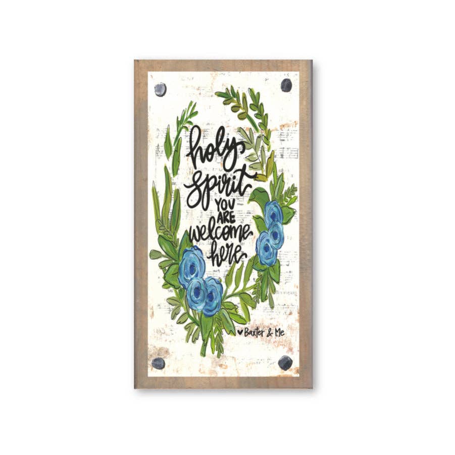 Holy Spirit Driftwood Happy Block