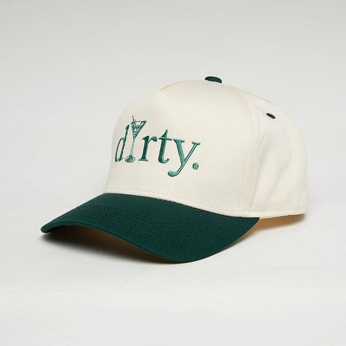 Embroidered Cap - Dirty (Martini) - Green/Beige