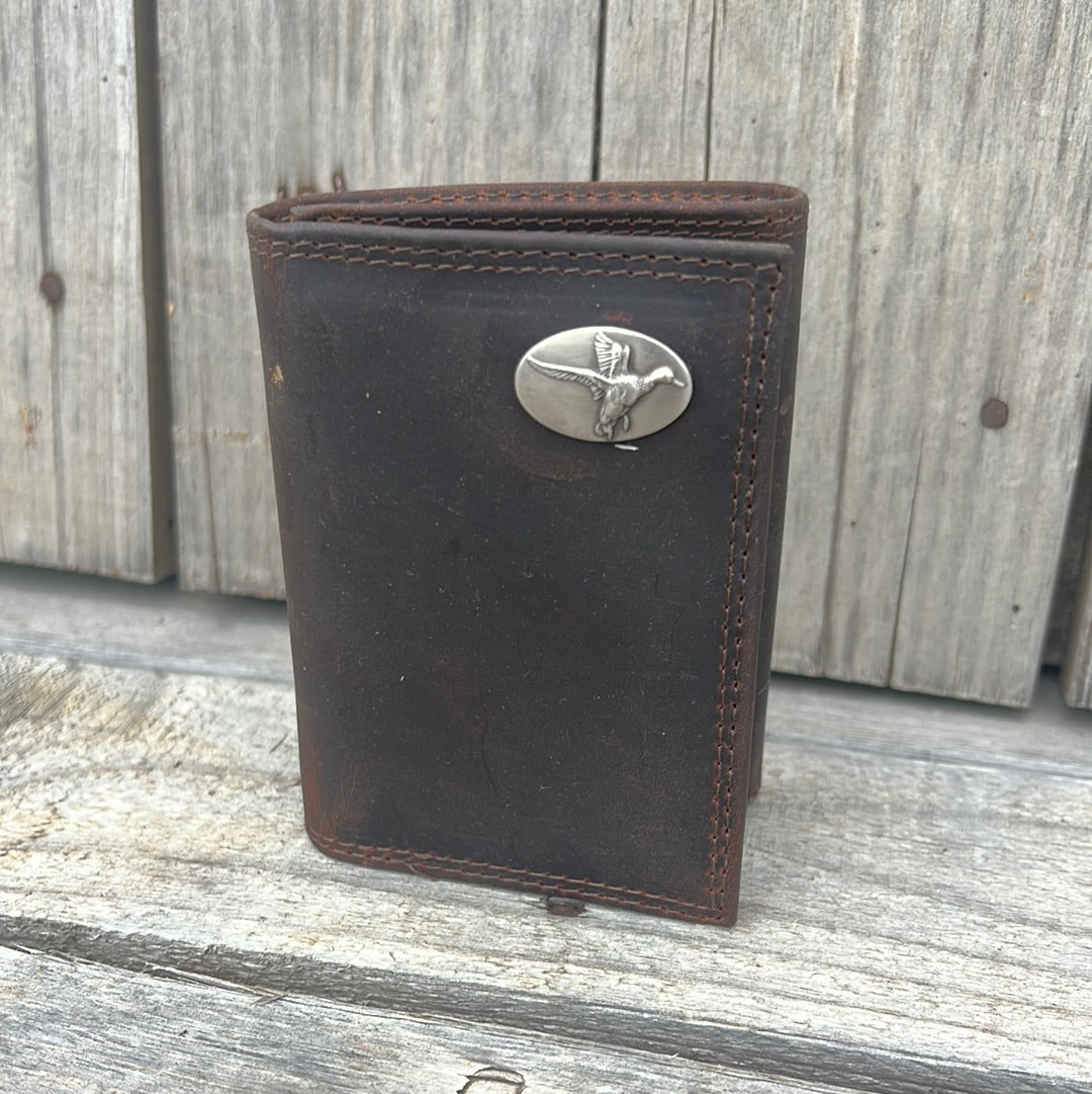 Zep-Pro + Light Brown Crazy Horse TriFold Wallet