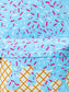 Blue Ice Cream Drip Kids Canvas Backpack
