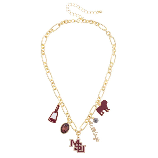Mississippi State Bulldogs Game Day Charm Necklace