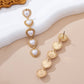 Pearl Heart Cascade Drop Earrings | GOLD