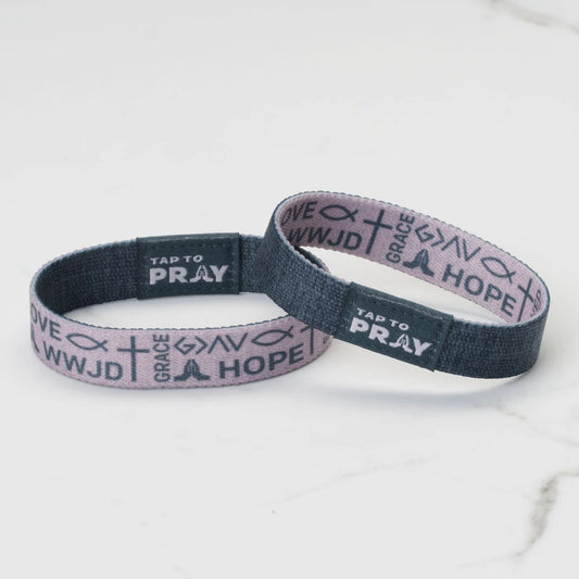 Tap to Pray - Wristband - Symbols Of Faith (Taupe)