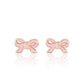 Pretty Pink Bow Cutie Stud Earrings